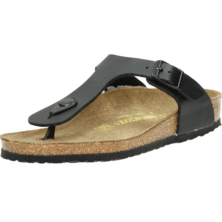 Birkenstock Gizeh teenslipper zwart leer, foto 3