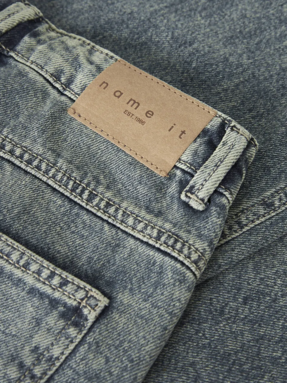 NAME IT KIDS NKFROSE wide leg ripped jeans met slijtage - mediumblauw, foto 4