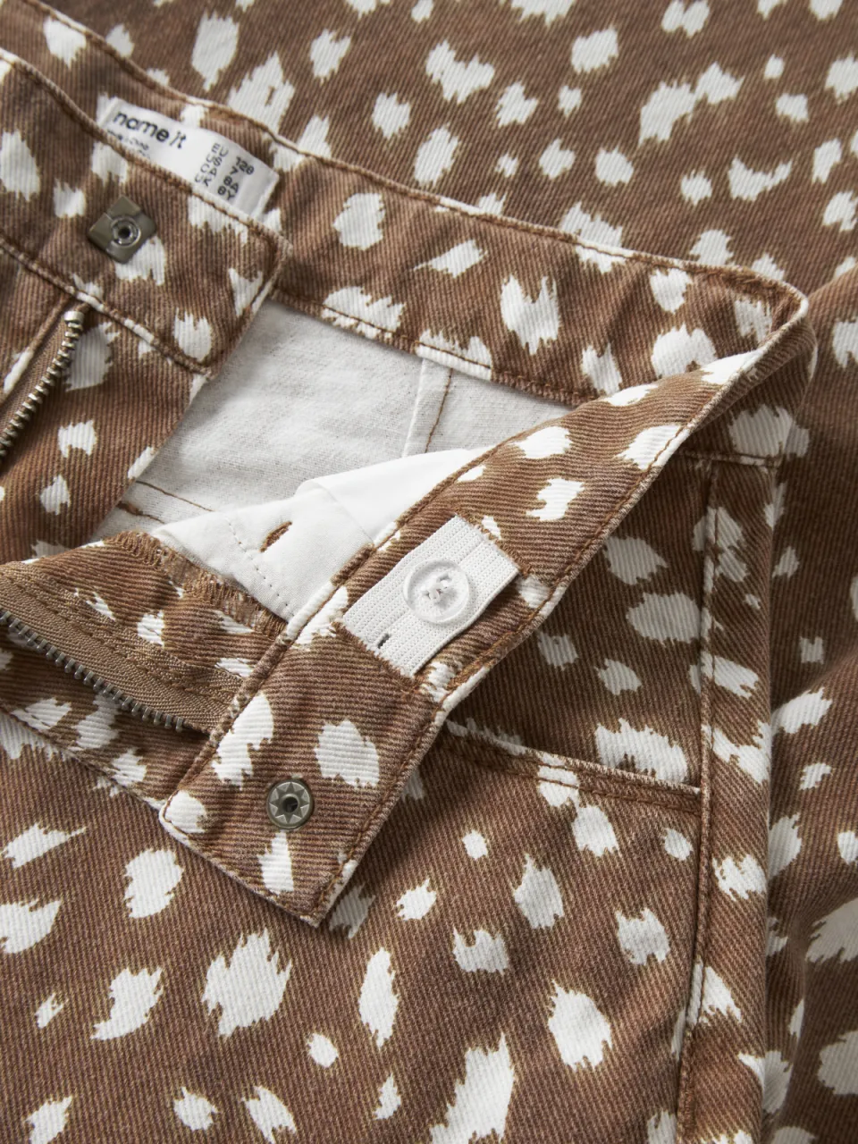 NAME IT barrel casual broek met print bruin, foto 4