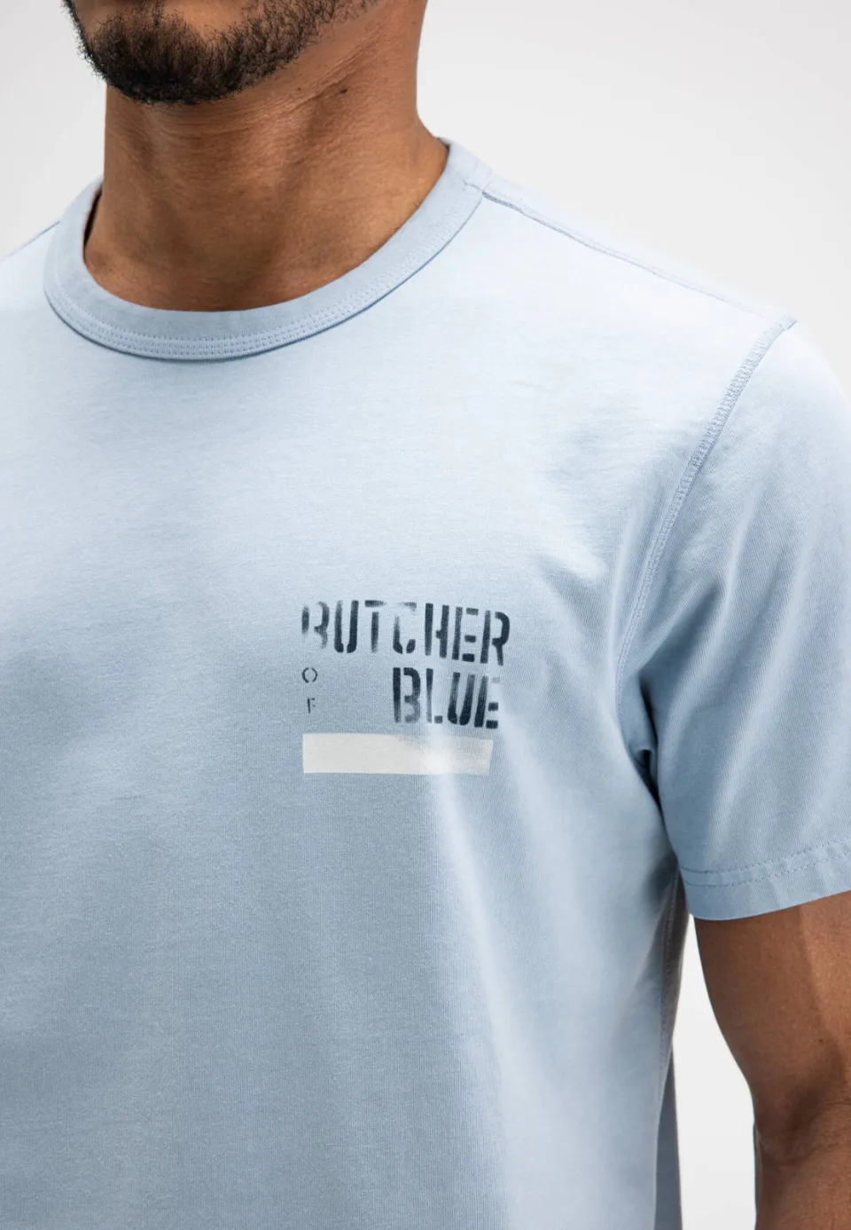 Butcher of Blue T-shirt met backprint - lichtblauw, foto 7