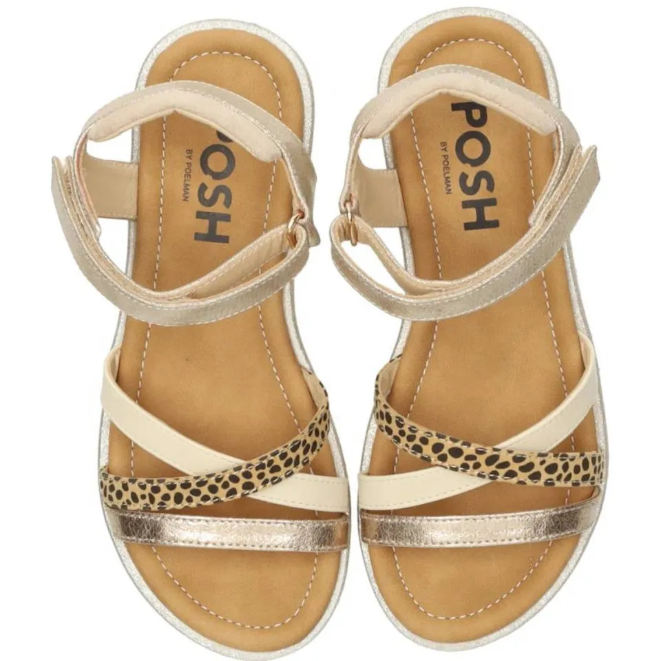 POSH by Poelman Ashley sandalen goud met beige, foto 4