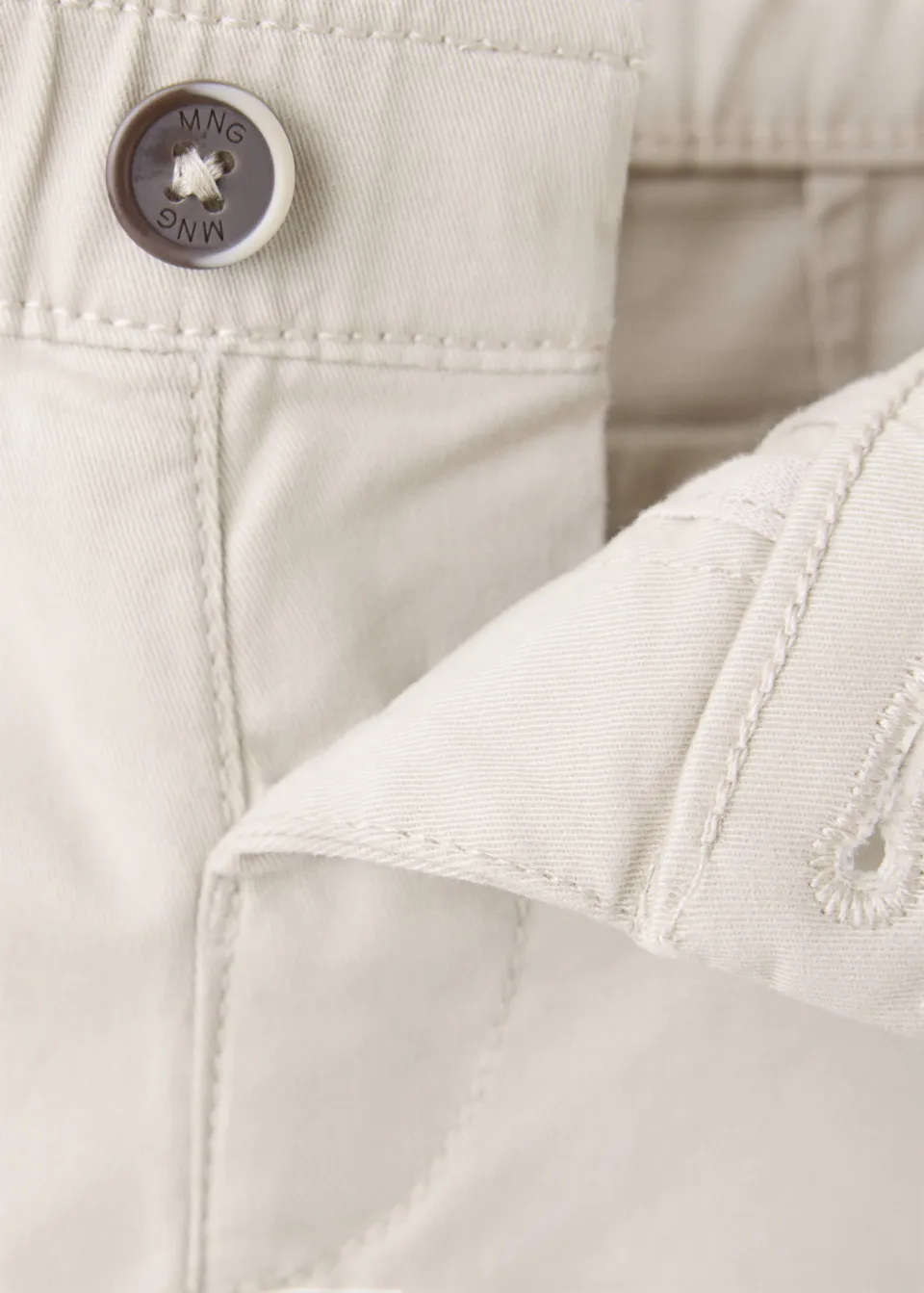 Mango Kids chino naturel wit, foto 3