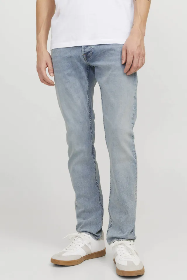 Jack & Jones JEANS INTELLIGENCE JJIGLEN JJORIGINAL slim fit jeans - lichtblauw Blue Denim