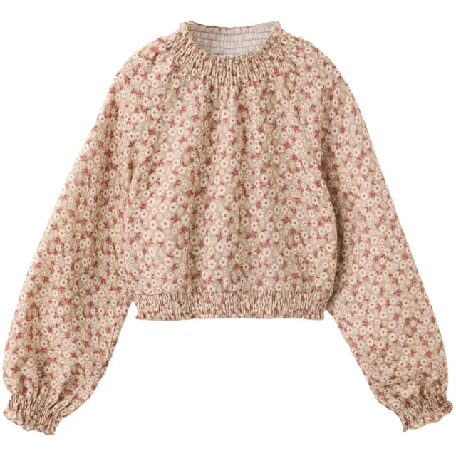 Mango Kids gebloemde blousetop beige