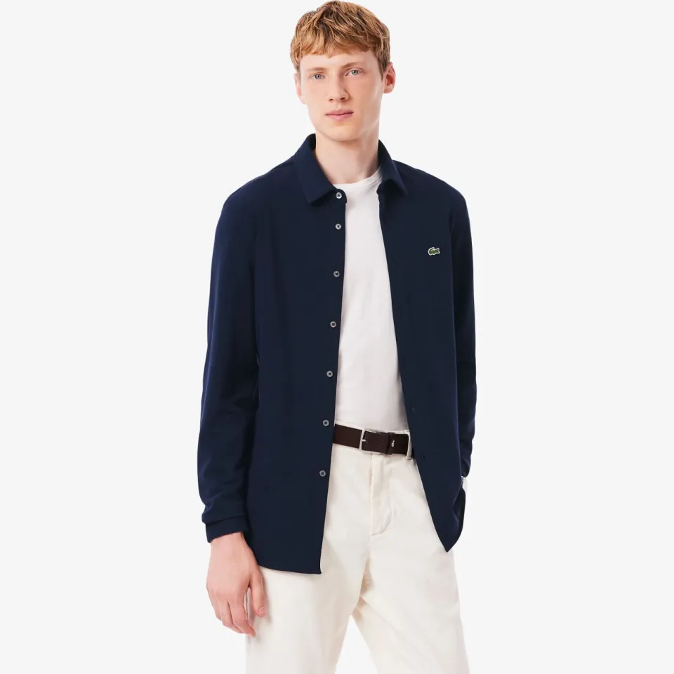 Lacoste 1HC2 Overhemd heren 41 donkerblauw