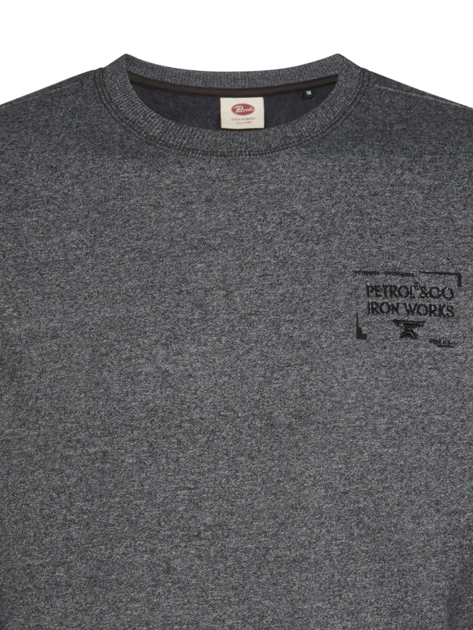 Petrol Industries regular fit sweater met borduursels - grijs, foto 4