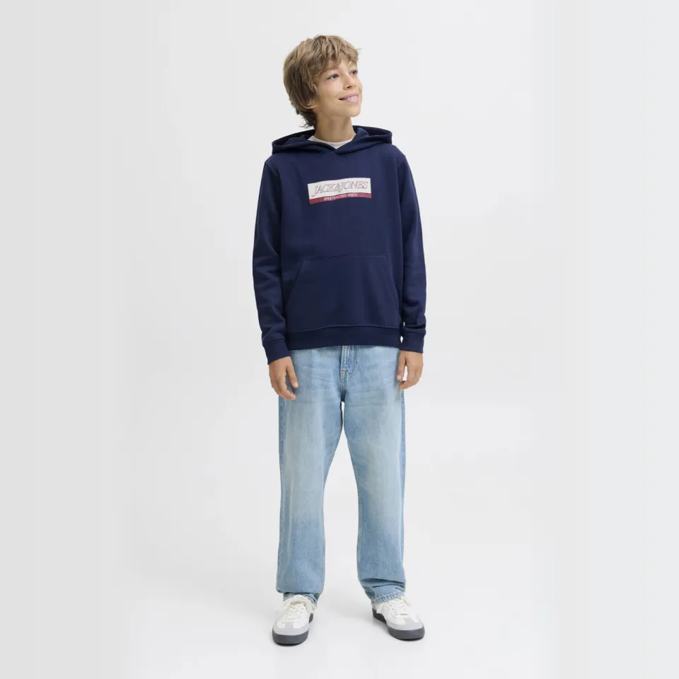 Jack & Jones JUNIOR hoodie blauw, foto 4