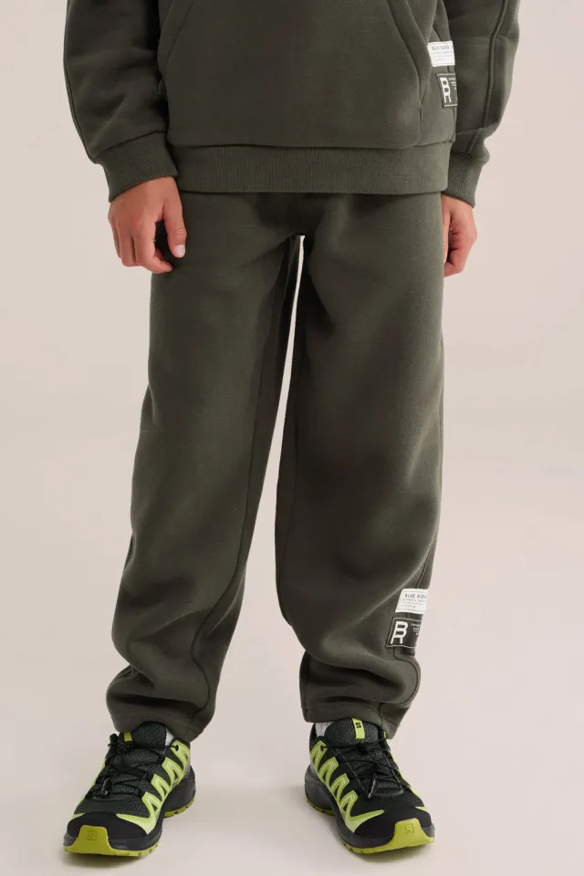 WE Fashion Blue Ridge loose fit joggingbroek donkergroen, foto 3