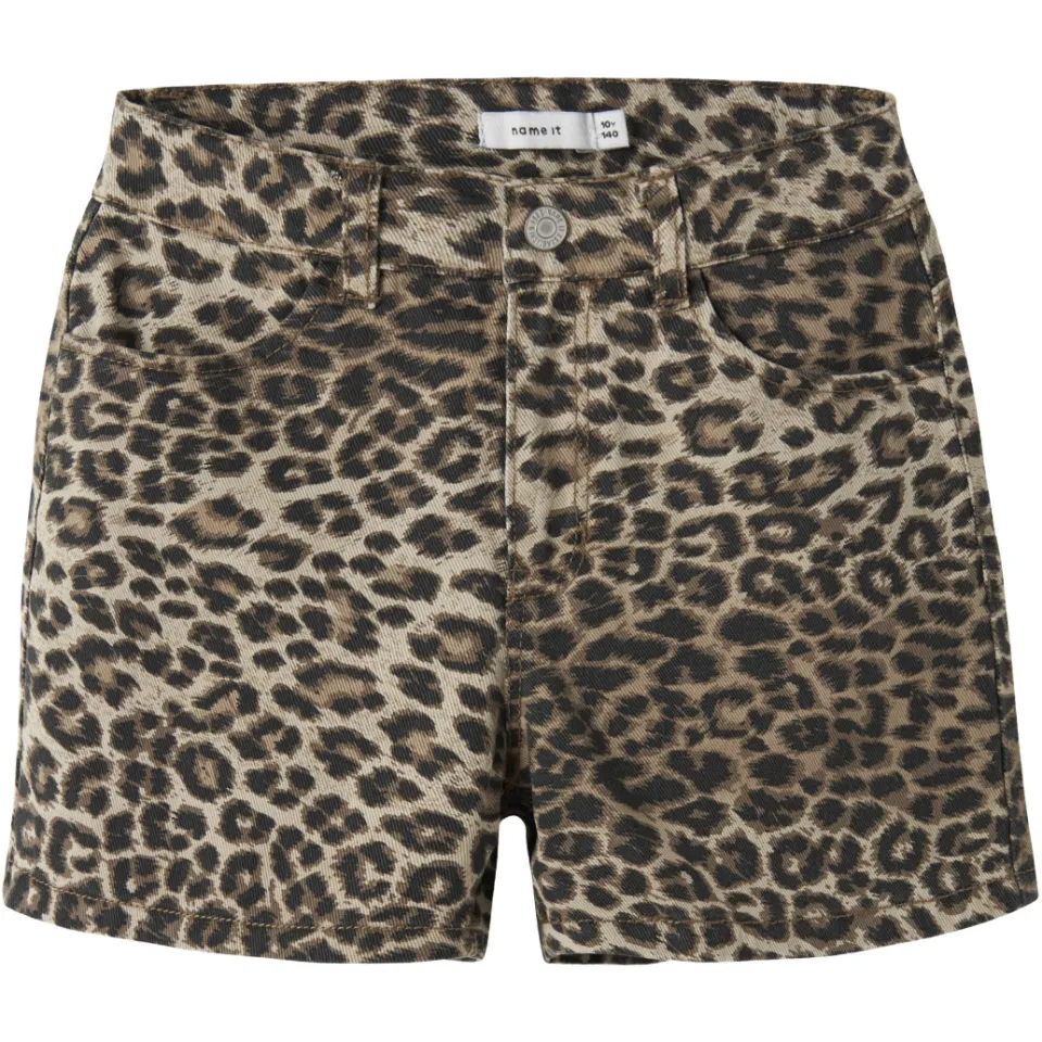 NAME IT NKFROSE korte broek bruin dierenprint, foto 2
