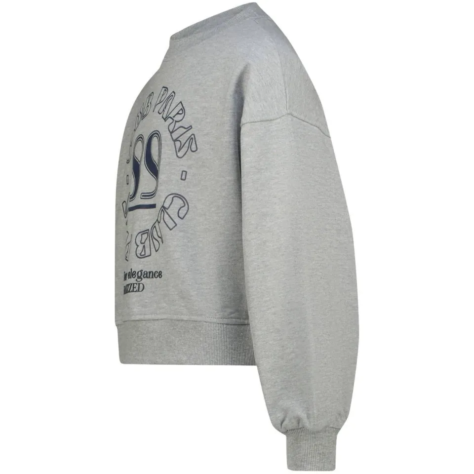 Raizzed boxy sweater met tekst - grijs, foto 5