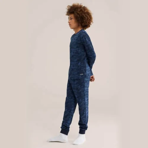 WE Fashion pyjama met print donkerblauw, foto 3