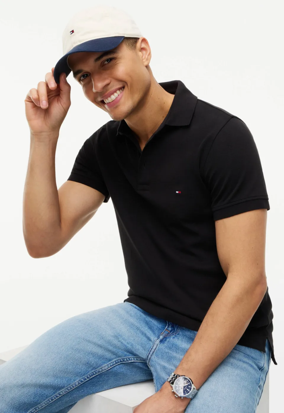 Tommy Hilfiger slim polo zwart, foto 5