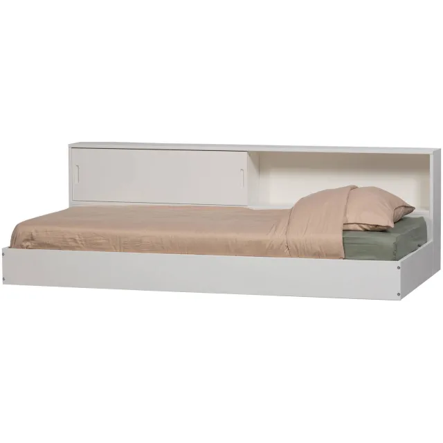 WOOOD Carter eenpersoonsbed wit white