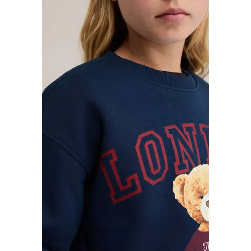 WE Fashion sweater met print - donkerblauw, foto 5