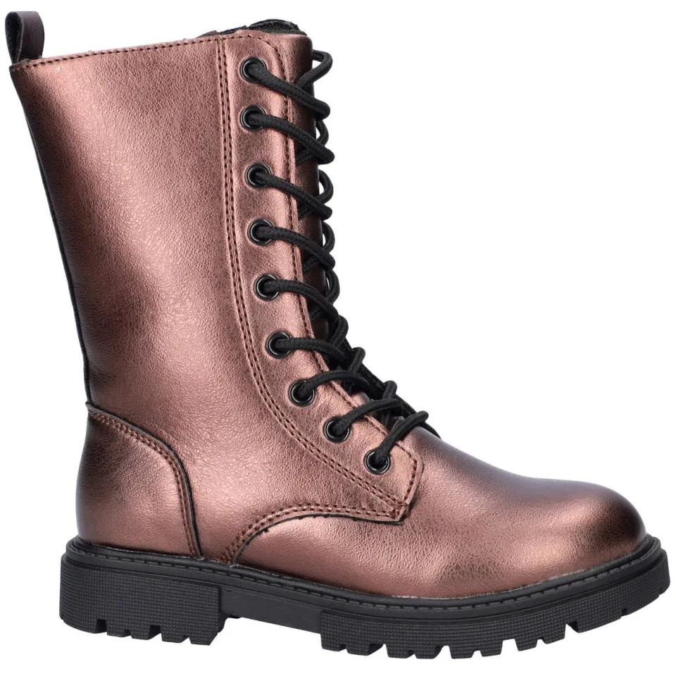 Nelson Kids enkelboots met profielzool - bruin metallic, foto 4