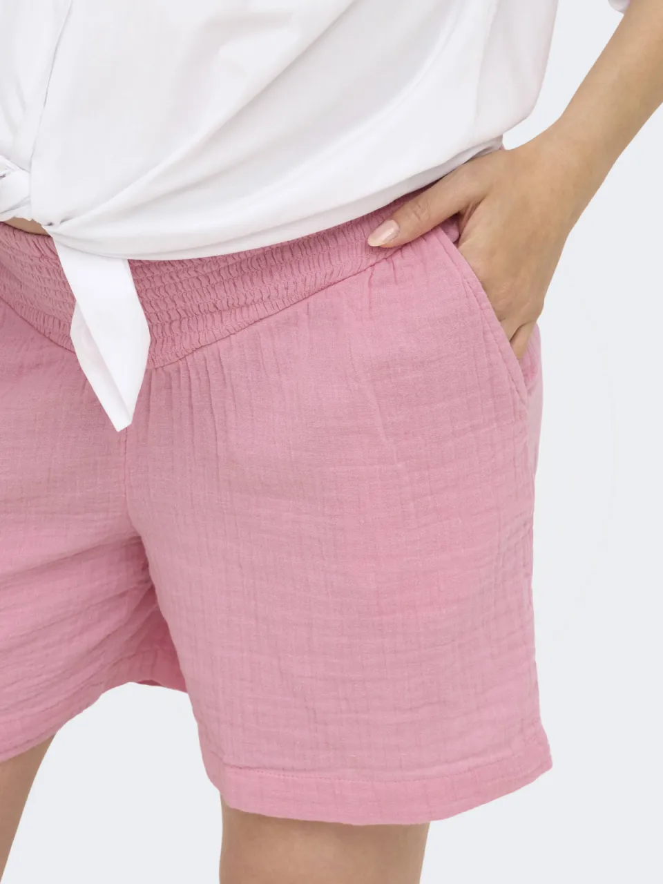 Only Maternity zwangerschaps casual short roze, foto 7