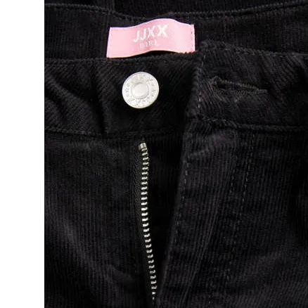 JJXX GIRL JXZOE GELLY wide leg corduroy broek zwart, foto 8