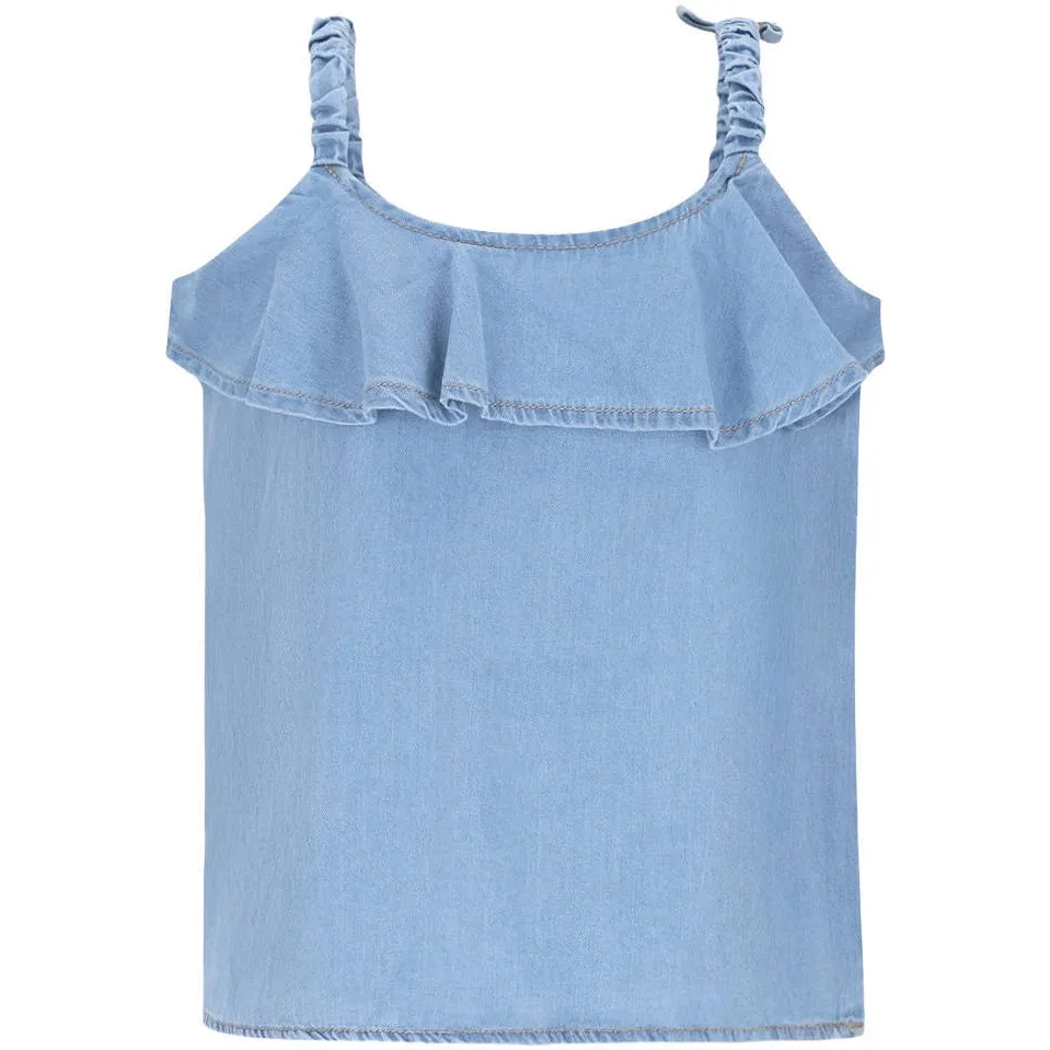 Like Flo spaghettitop light blue denim, foto 3