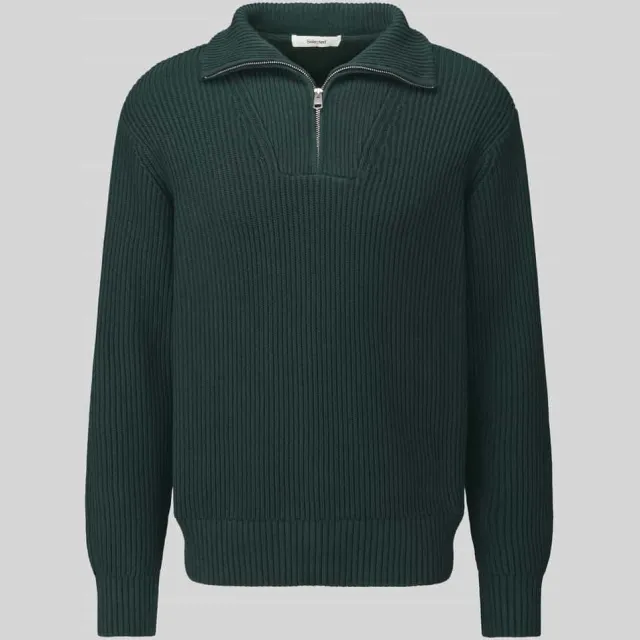 Selected Men Heren Truien & Vesten Slmdry Ls Knit Half Zip - Donkergroen, foto 2