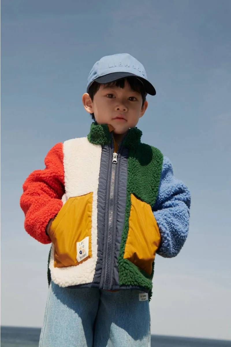 Liewood Noam teddy tussenjas meerkleurig groen/blauw/rood, foto 5