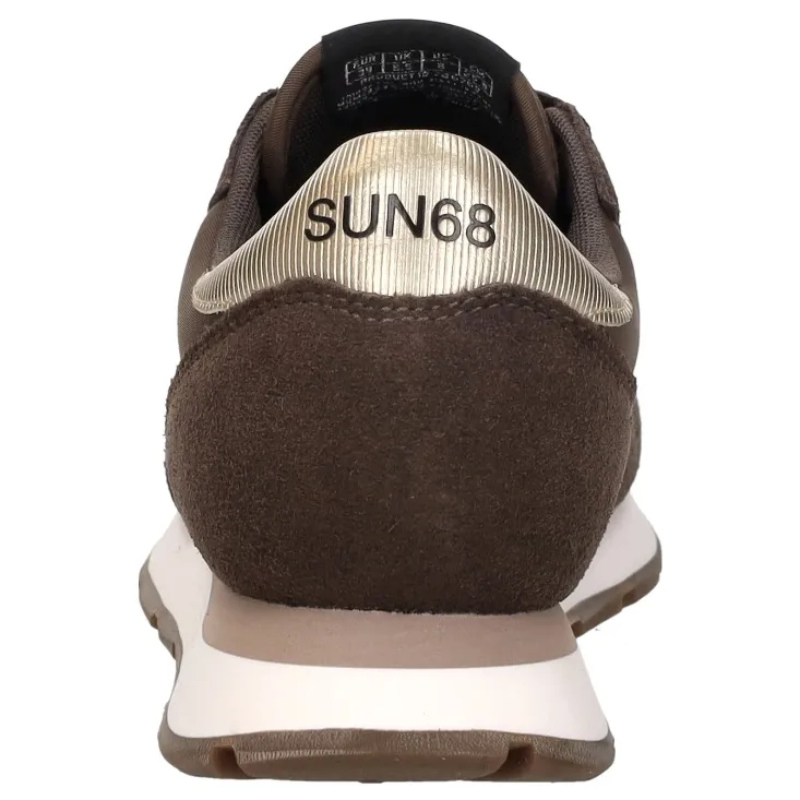Sun68 Ally Silver Gold lage sneakers bruin, foto 7