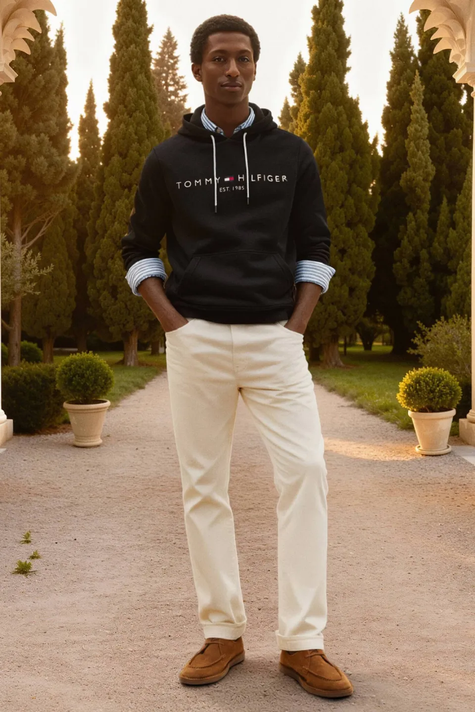Tommy Hilfiger hoodie met katoen jet black, foto 5
