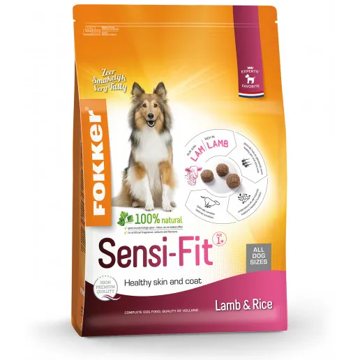 Fokker Sensi-Fit lam en rijst hondenvoer 2,5 kg