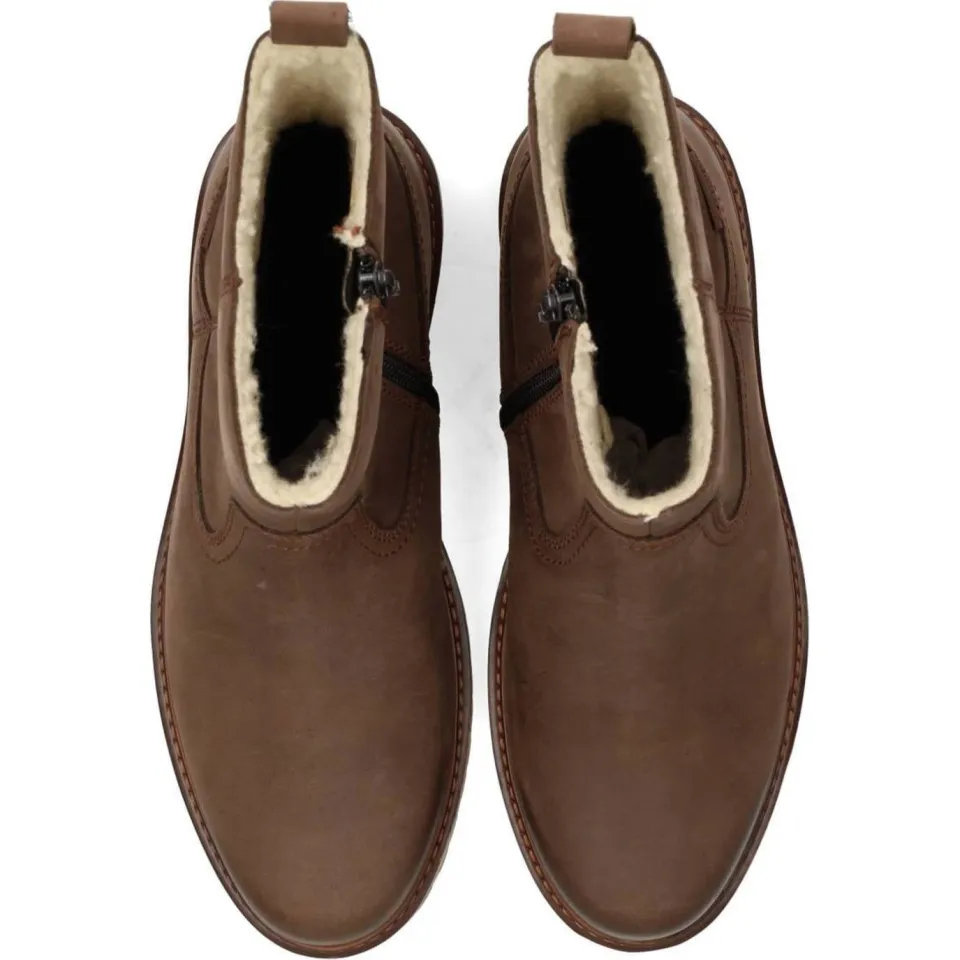 Poelman Toni gevoerde leren enkelboots bruin, foto 2