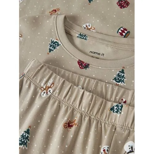 NAME IT KIDS pyjama met print beige, foto 5