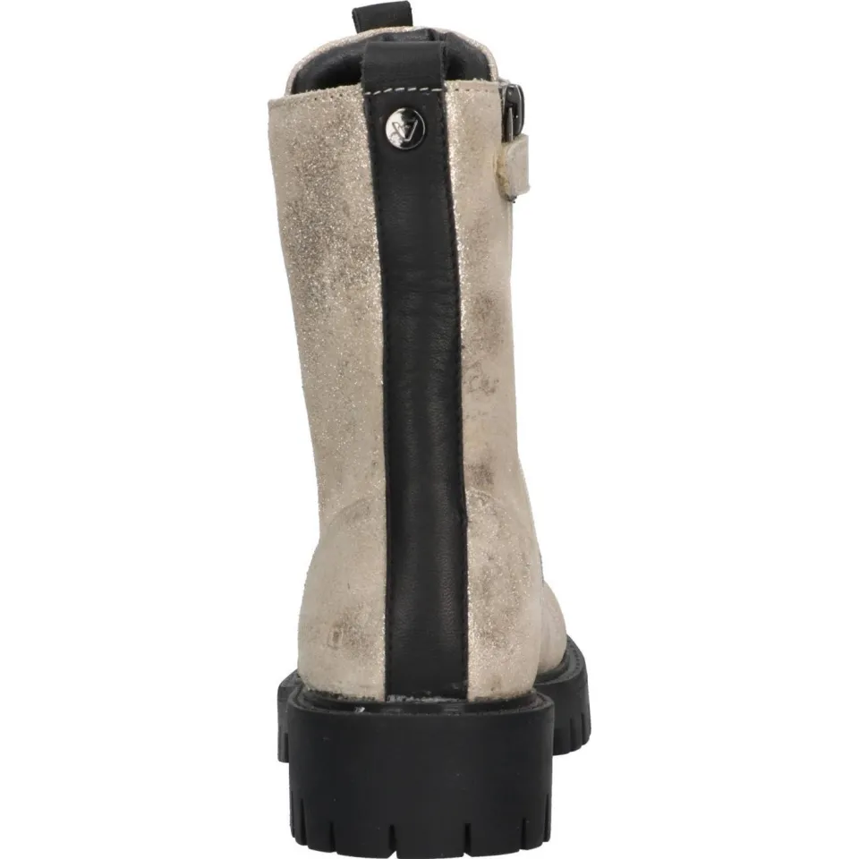 Vingino Muraina Messina suède veterboots met glitters goud, foto 4