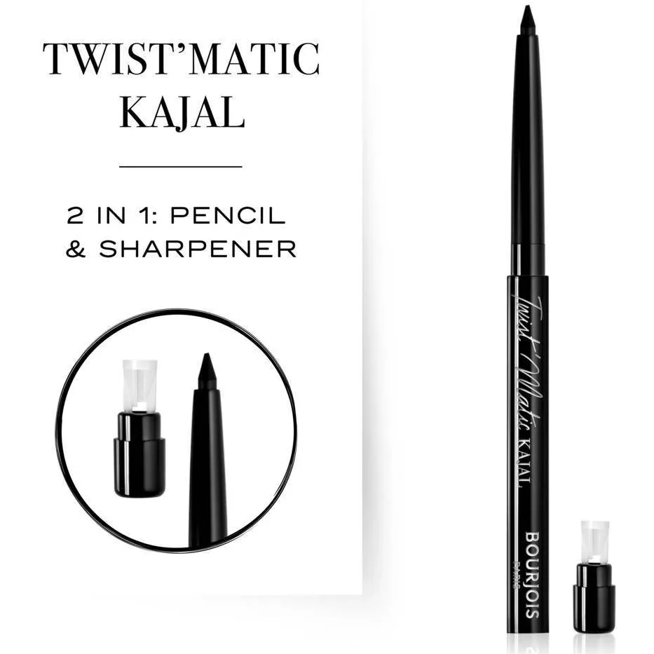 Bourjois Twist'Matic Kajal oogpotlood 001 Char'kohl, foto 3