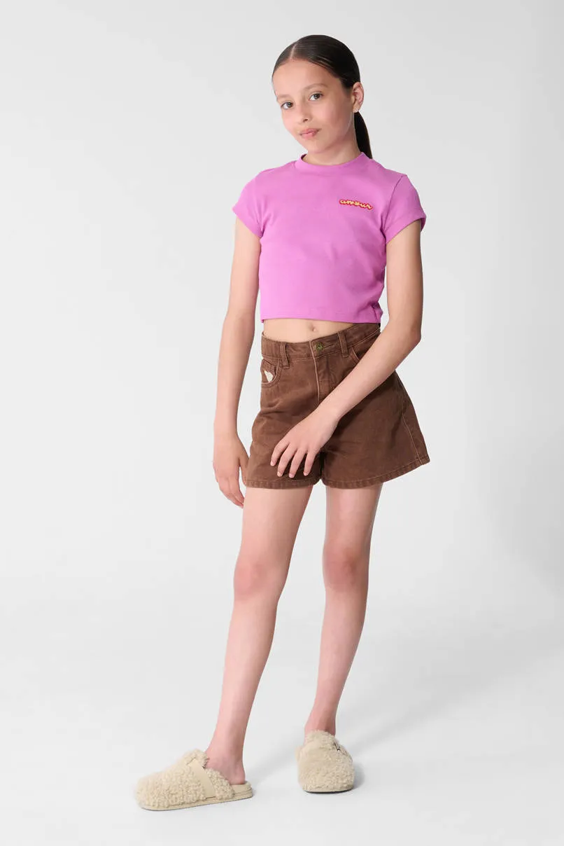 Shoeby rib T-shirt paars, foto 5