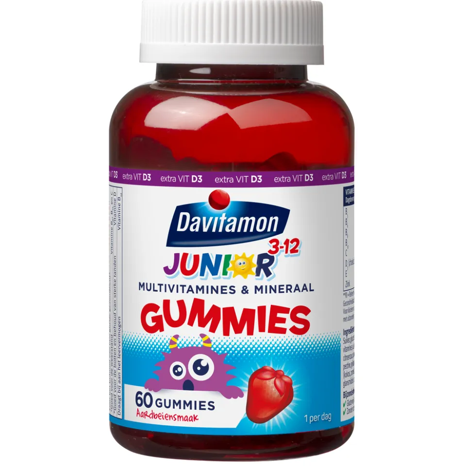 Davitamon Junior 3+ gummies aardbei, foto 2