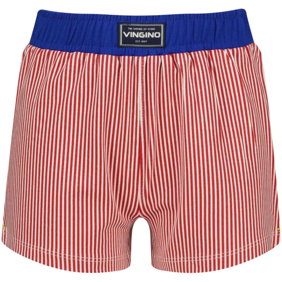 Vingino gestreepte boxershorts set van 2 blauw rood, foto 2