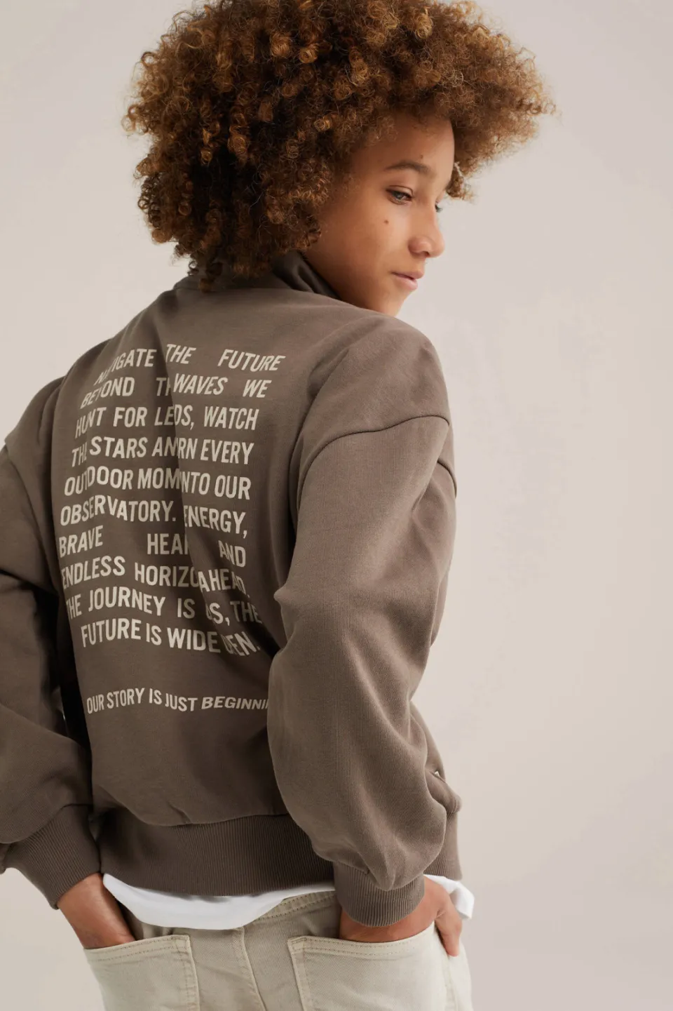 WE Fashion sweater - bruin, foto 5