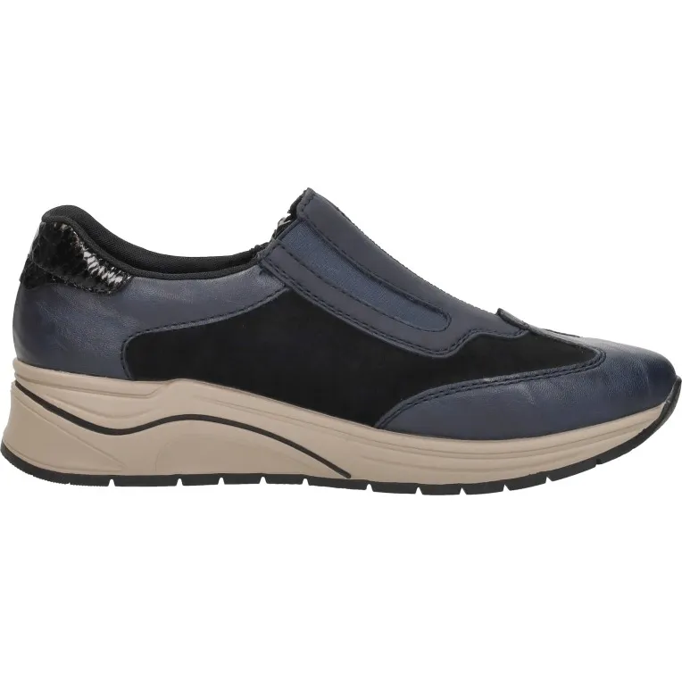 Rieker sportieve instapper blauw