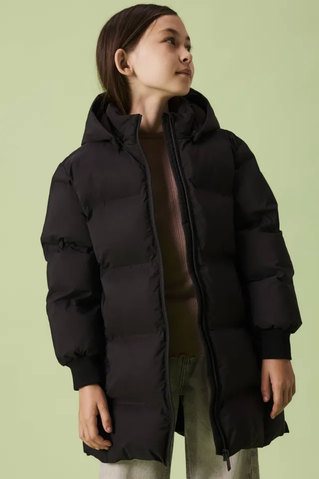 NAME IT Musk Puffer Long winterjas zwart, foto 6