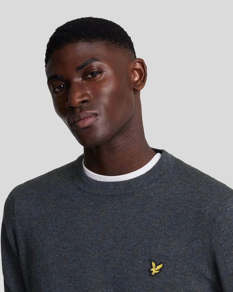 Lyle & Scott regular fit gebreide trui met wol - antraciet, foto 5