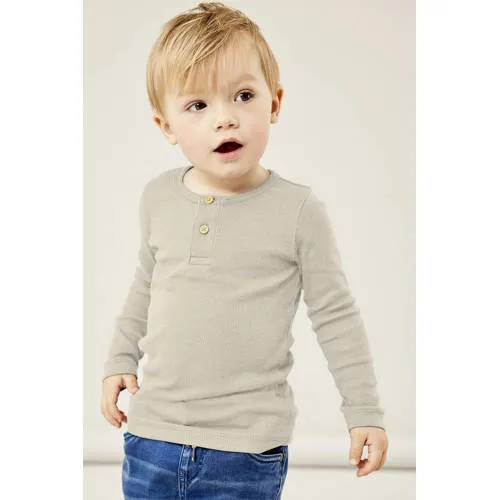 NAME IT MINI longsleeve NMMKAB beige melange, foto 2