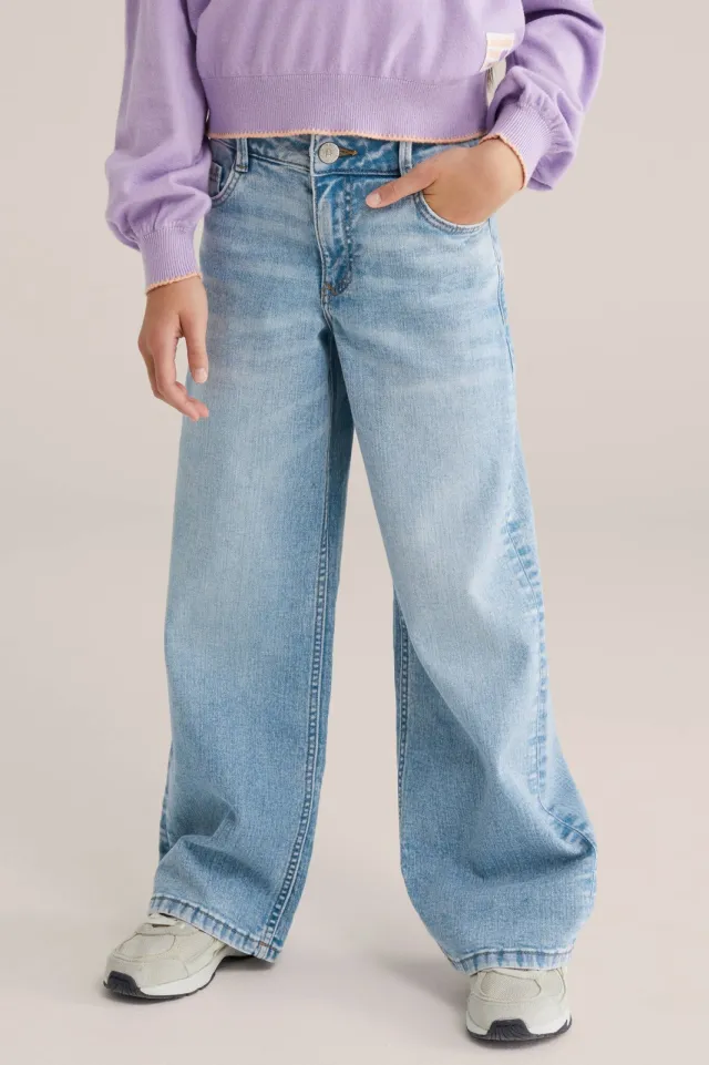 WE Fashion Blue Ridge relaxed straight leg jeans light blue denim, foto 2