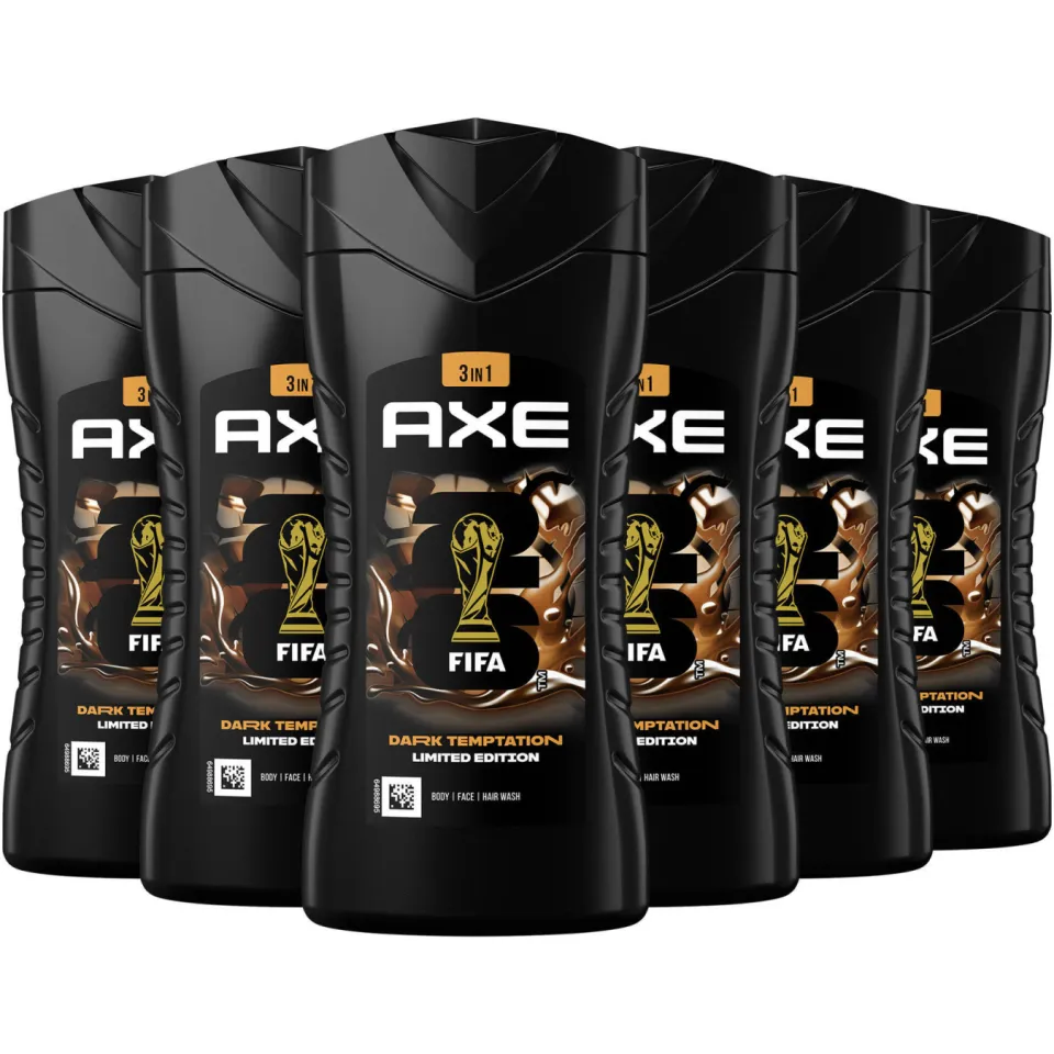 Axe Dark Temptation FIFA 3-in-1 douchegel 6 x 250 ml