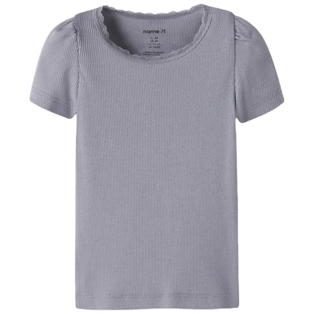 NAME IT MINI t-shirt rib gebreid paars