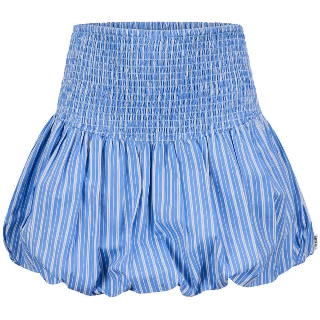 Retour Jeans gestreepte ballonrok lichtblauw Lichtblauw/wit