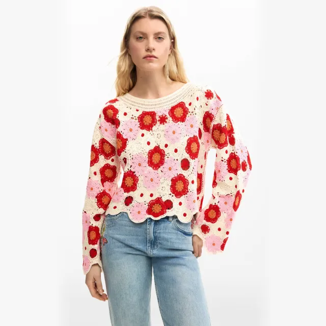 Desigual top ecru crochet, foto 4