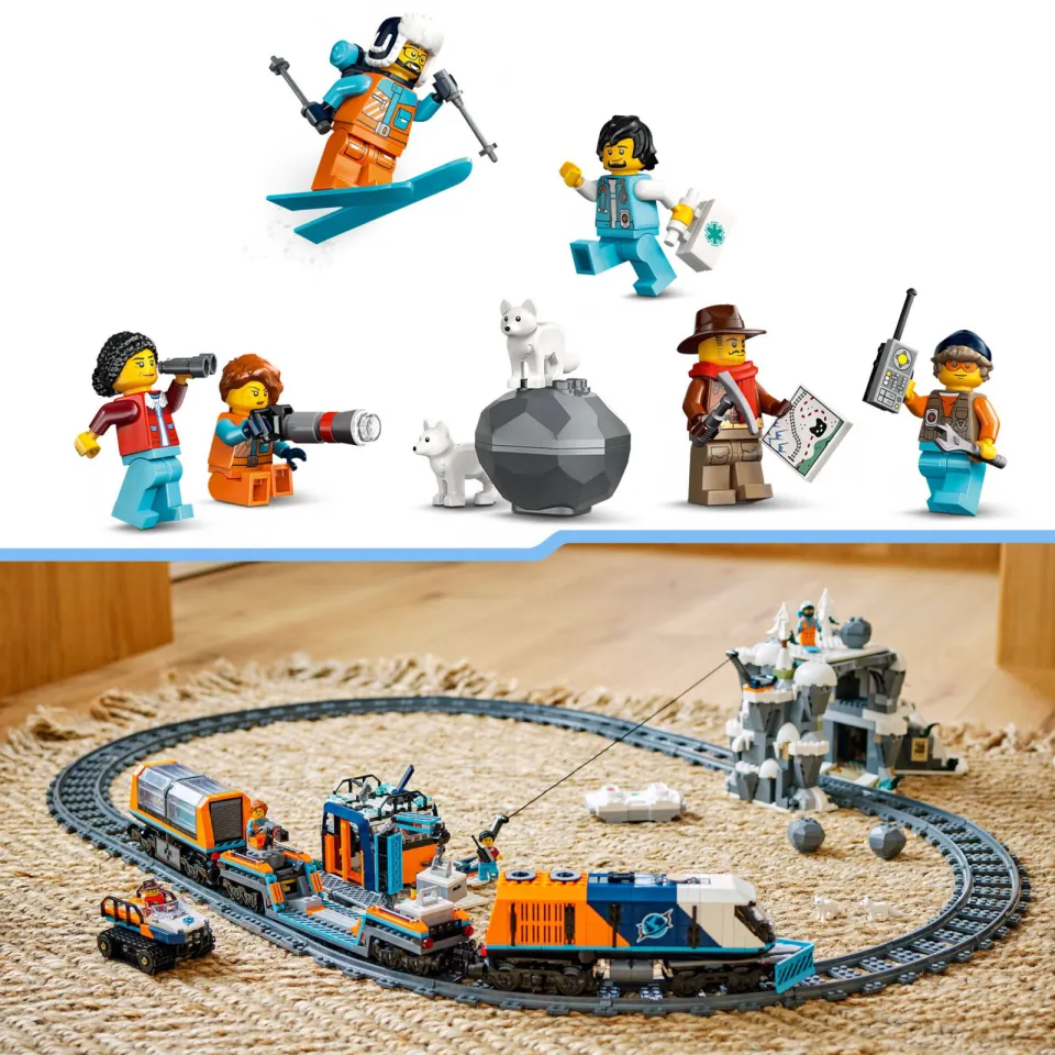 Lego City Onderzoekstrein op de Noordpool, Speelgoedvoertuigset 60470, foto 3