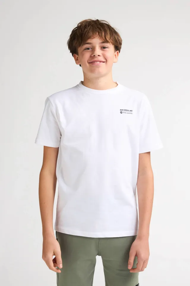 Petrol Industries T-shirt met backprint wit