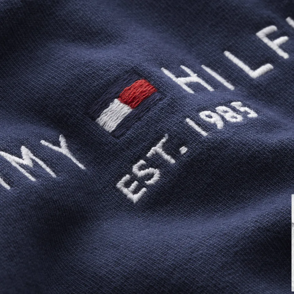 Tommy Hilfiger unisex hoodie met logo donkerblauw, foto 4