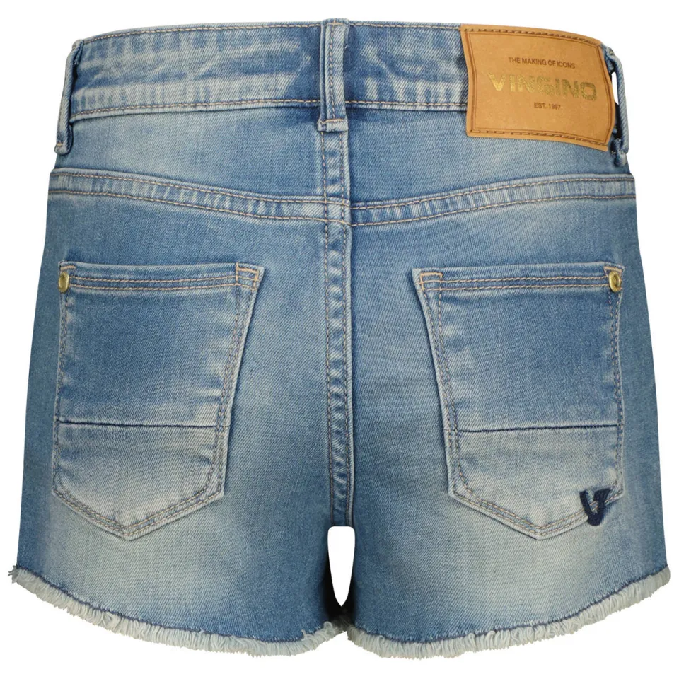 Vingino Daizy jeansshort medium blue denim, foto 3
