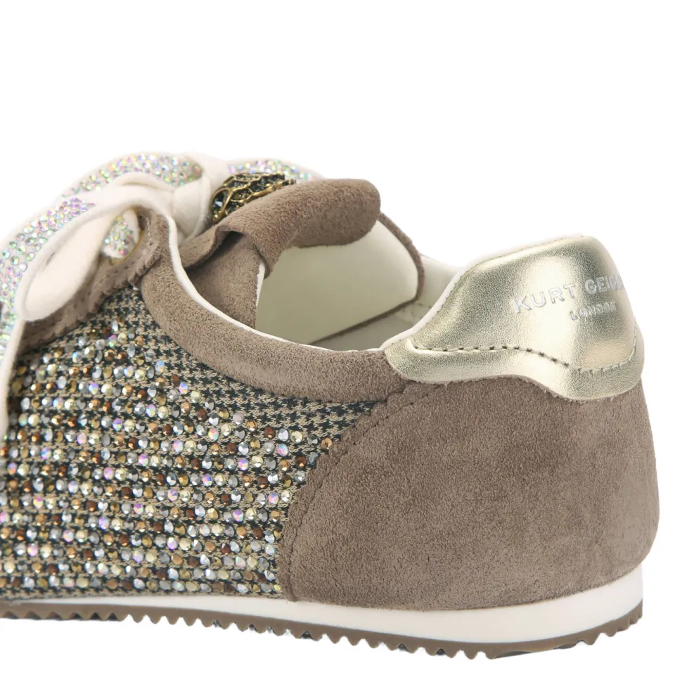 Kurt Geiger Islington suède sneakers met strass-steentjes - bruin, foto 5