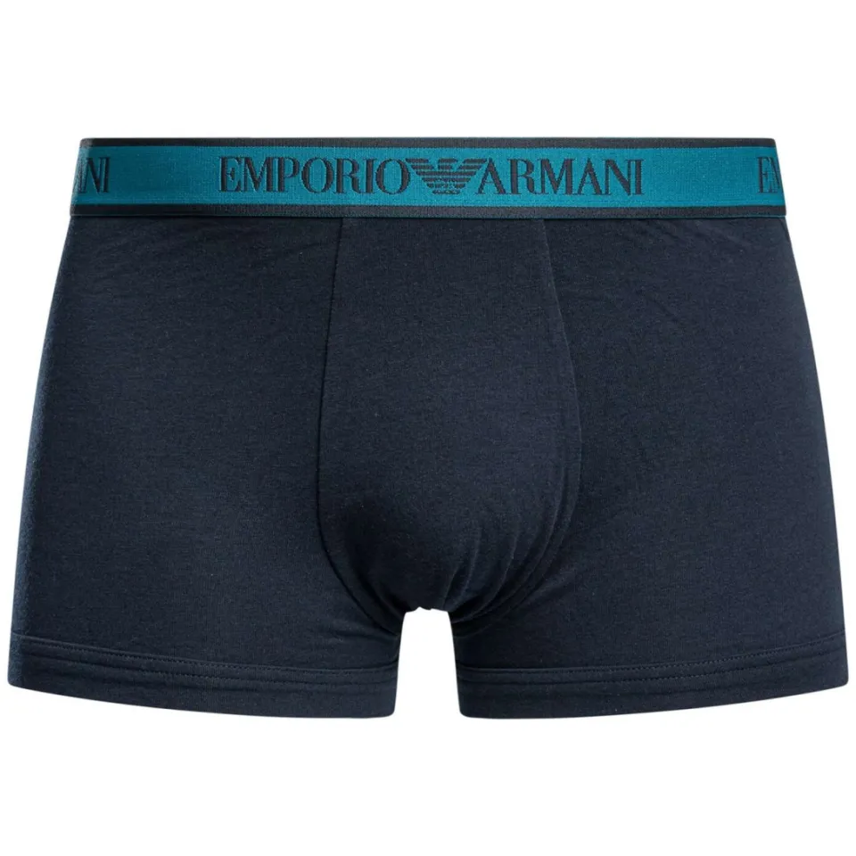 Boxers Emporio Armani Katoenen stretchstrunks van 3 stuks blauw, foto 2